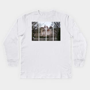 The castle of Sercy is a 12th-century castle in the Bourgogne-Franche-Comte. Cloudy winter day Kids Long Sleeve T-Shirt